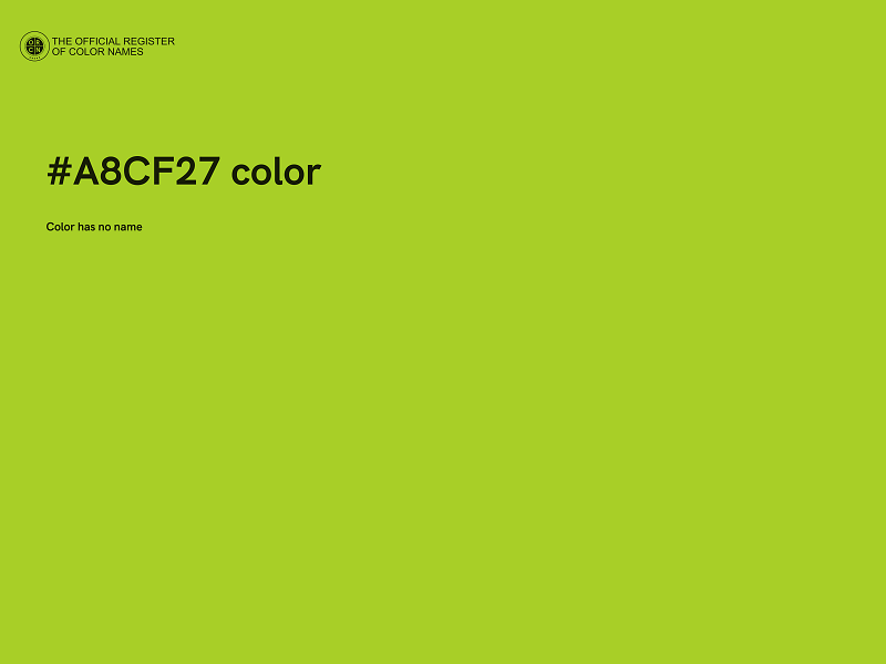 #A8CF27 color image