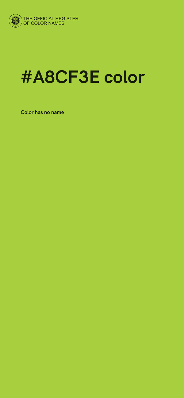 #A8CF3E color image