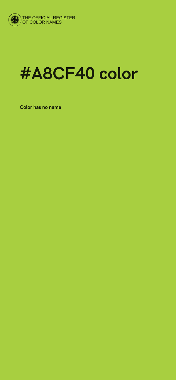 #A8CF40 color image