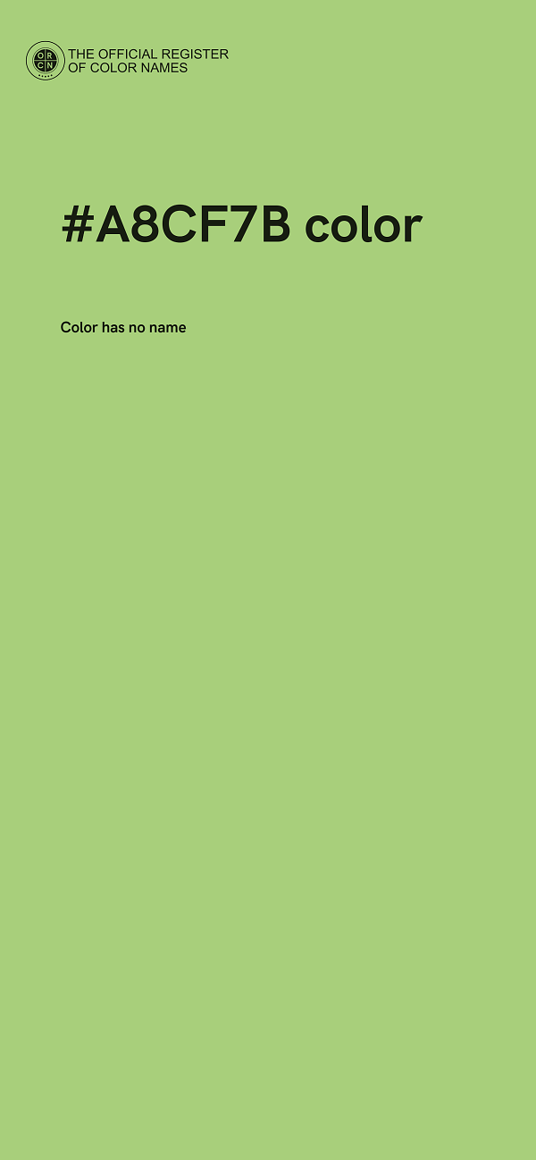#A8CF7B color image