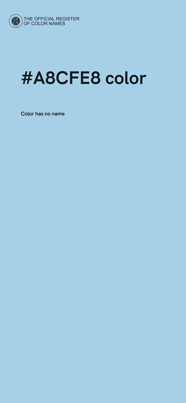 #A8CFE8 color image