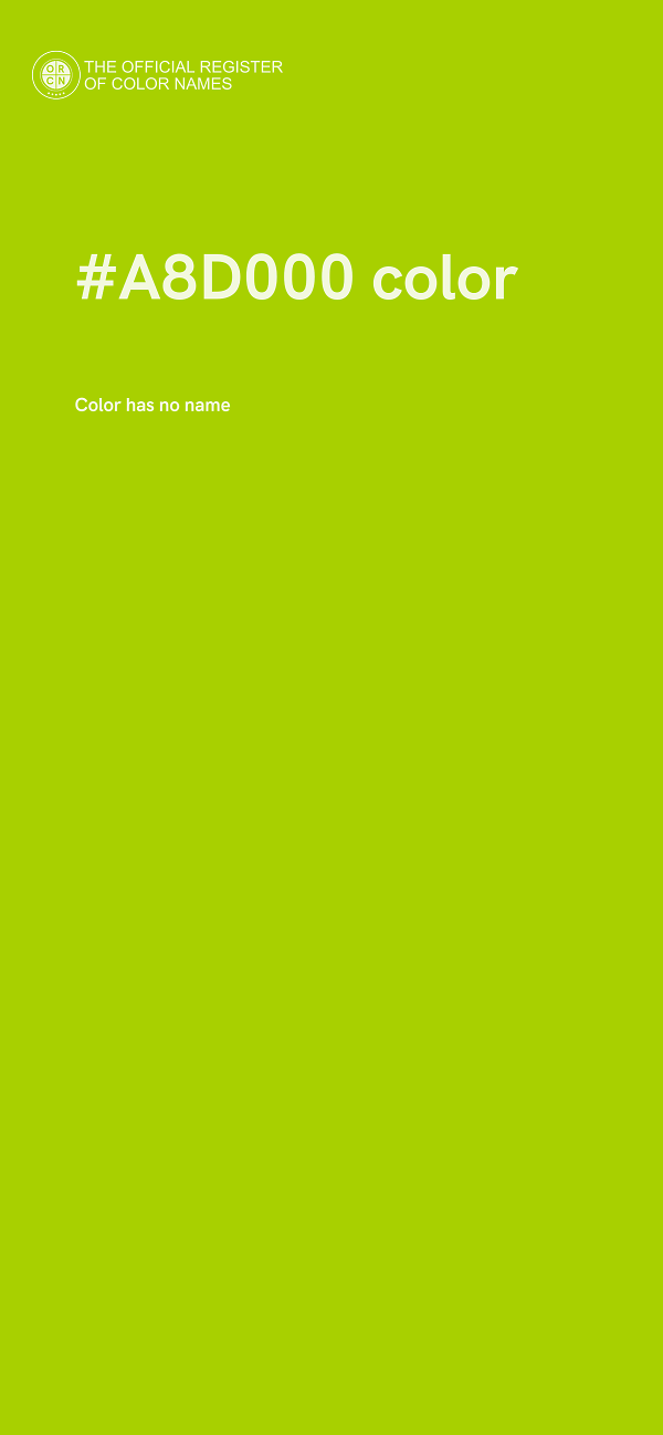 #A8D000 color image