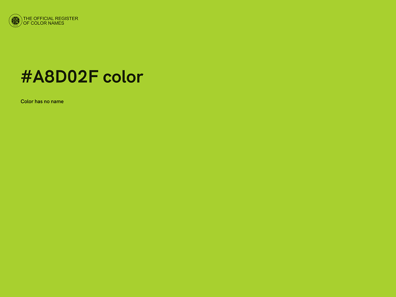 #A8D02F color image