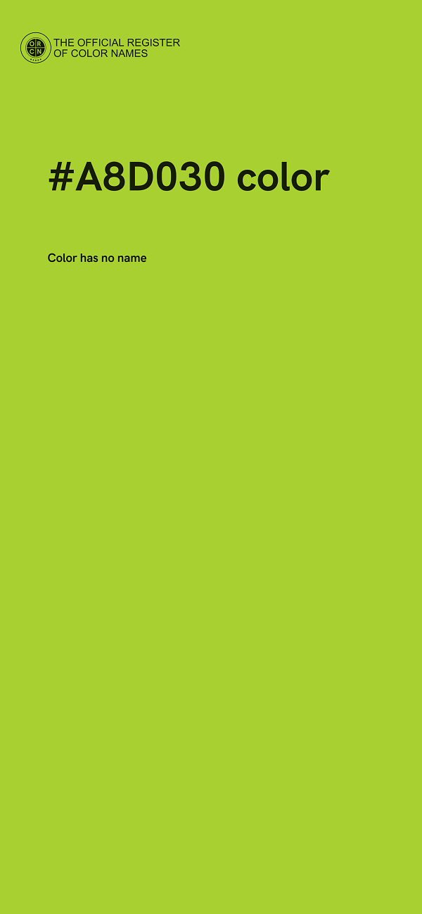 #A8D030 color image