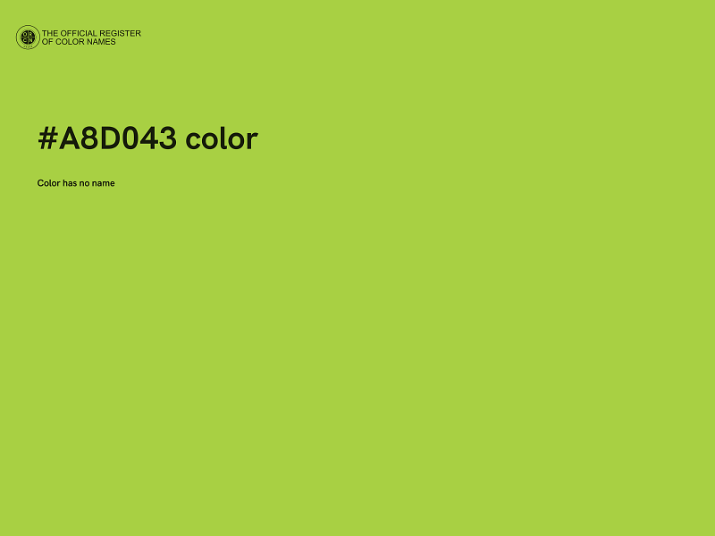 #A8D043 color image