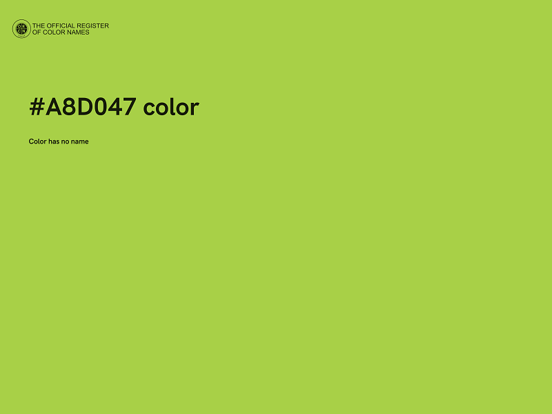 #A8D047 color image