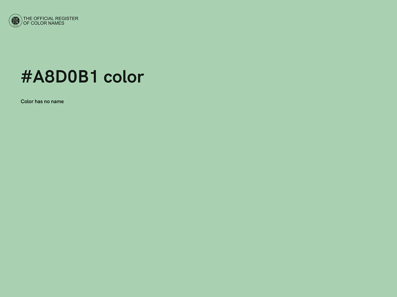 #A8D0B1 color image