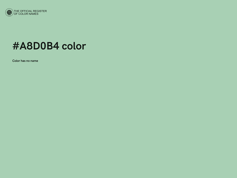 #A8D0B4 color image