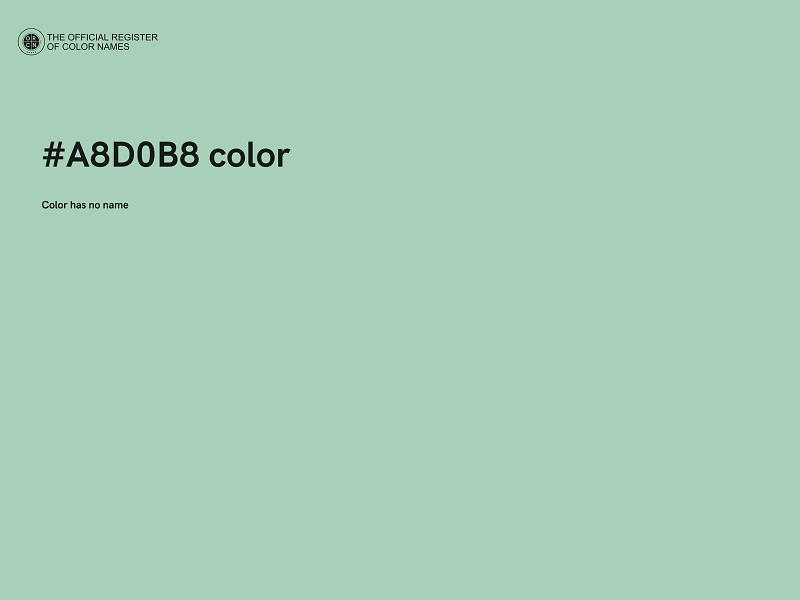 #A8D0B8 color image