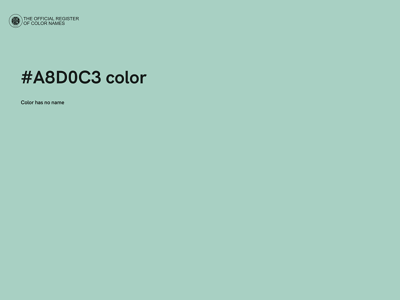 #A8D0C3 color image