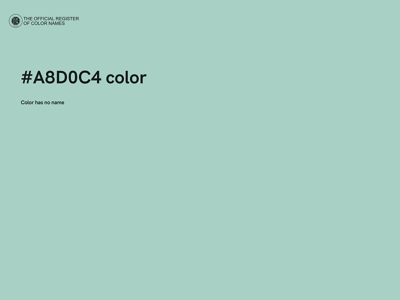 #A8D0C4 color image