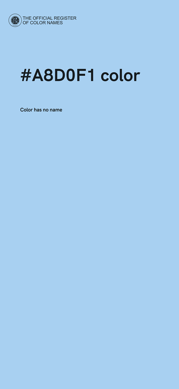 #A8D0F1 color image