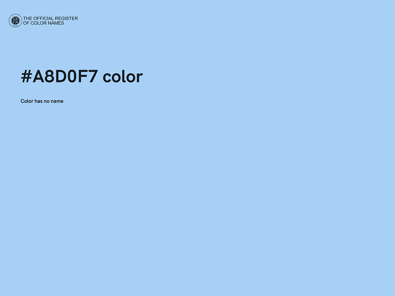 #A8D0F7 color image