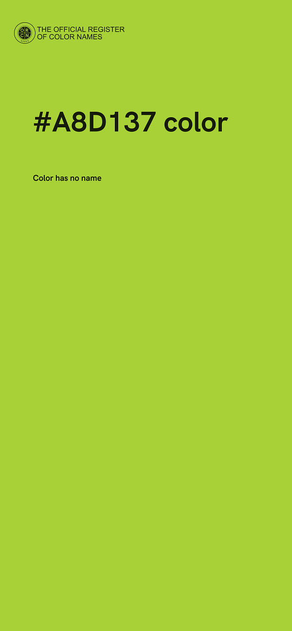 #A8D137 color image