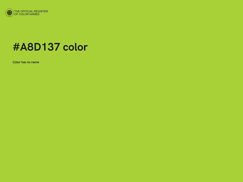 #A8D137 color image