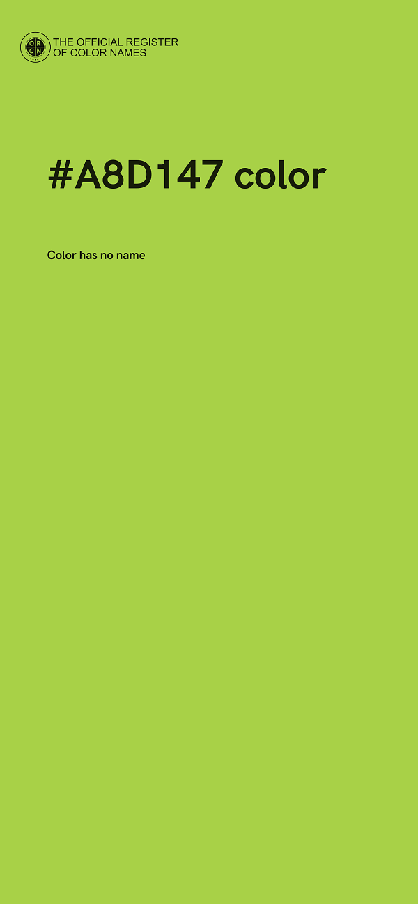 #A8D147 color image