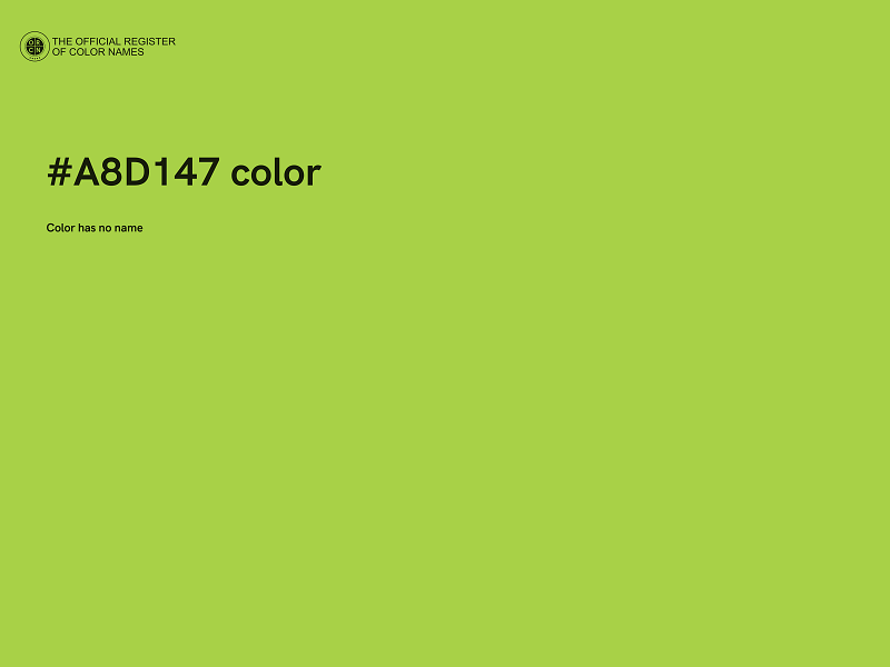 #A8D147 color image