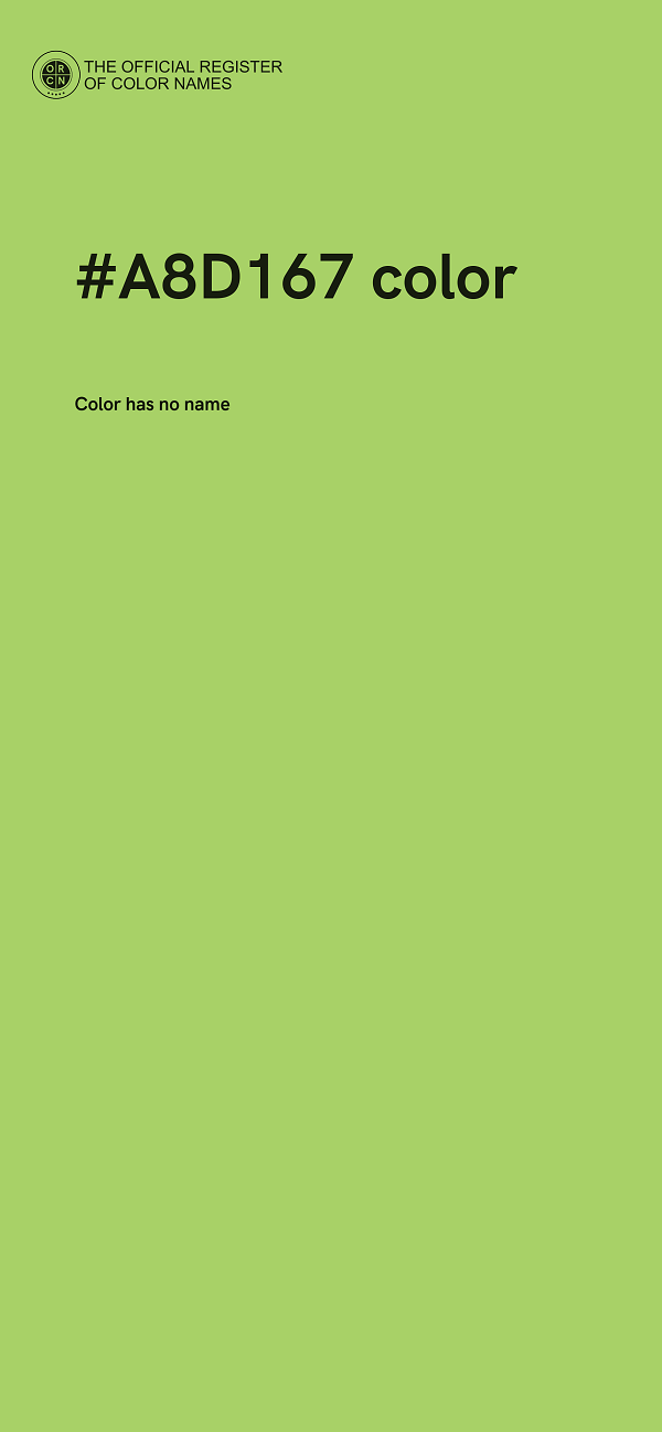 #A8D167 color image