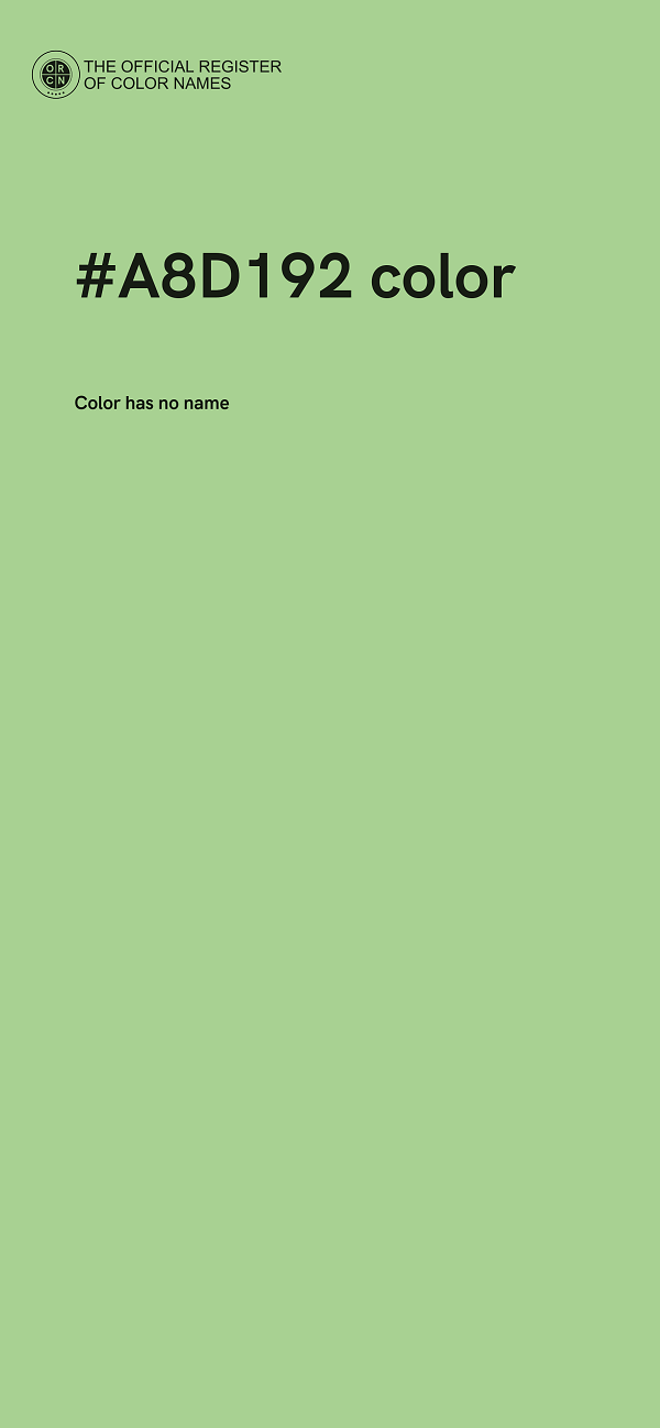 #A8D192 color image