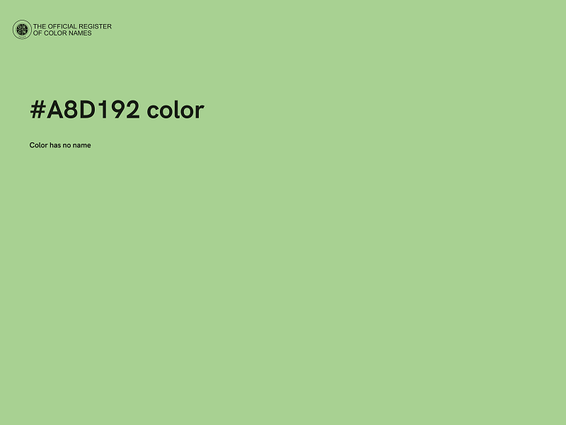 #A8D192 color image