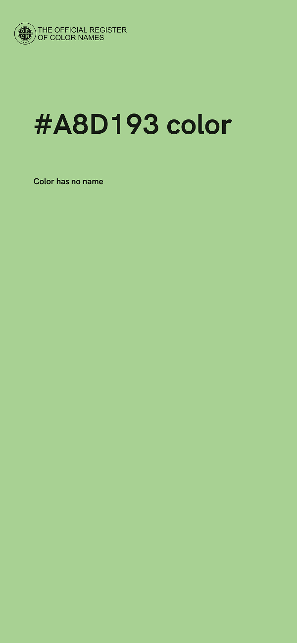 #A8D193 color image