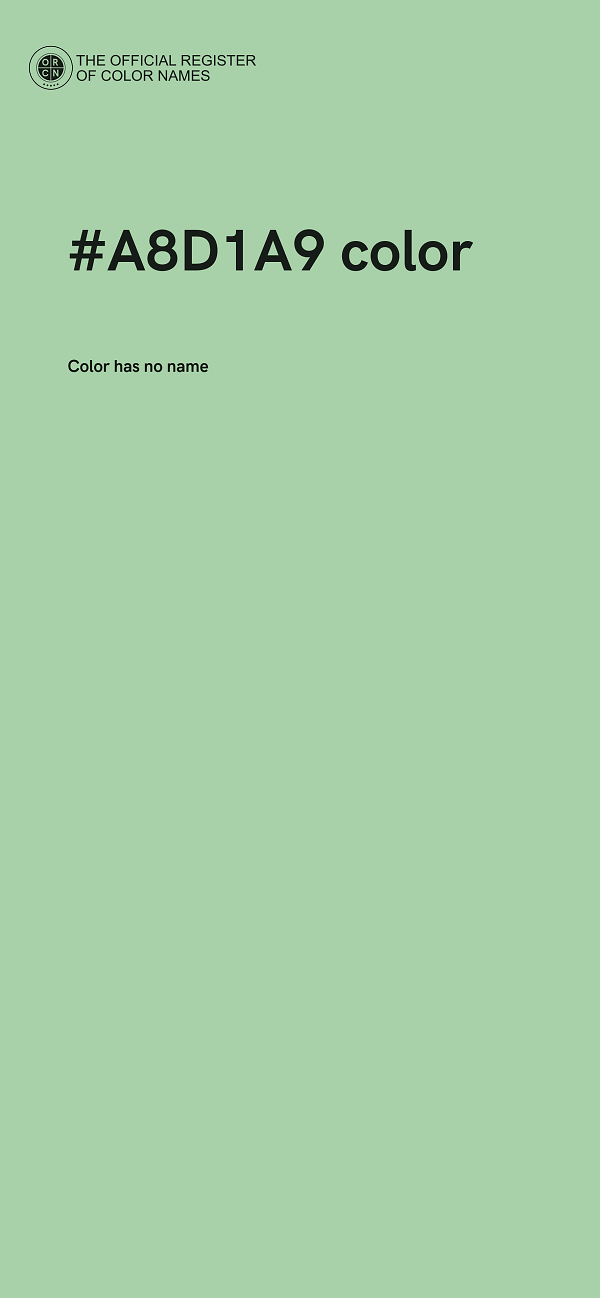 #A8D1A9 color image