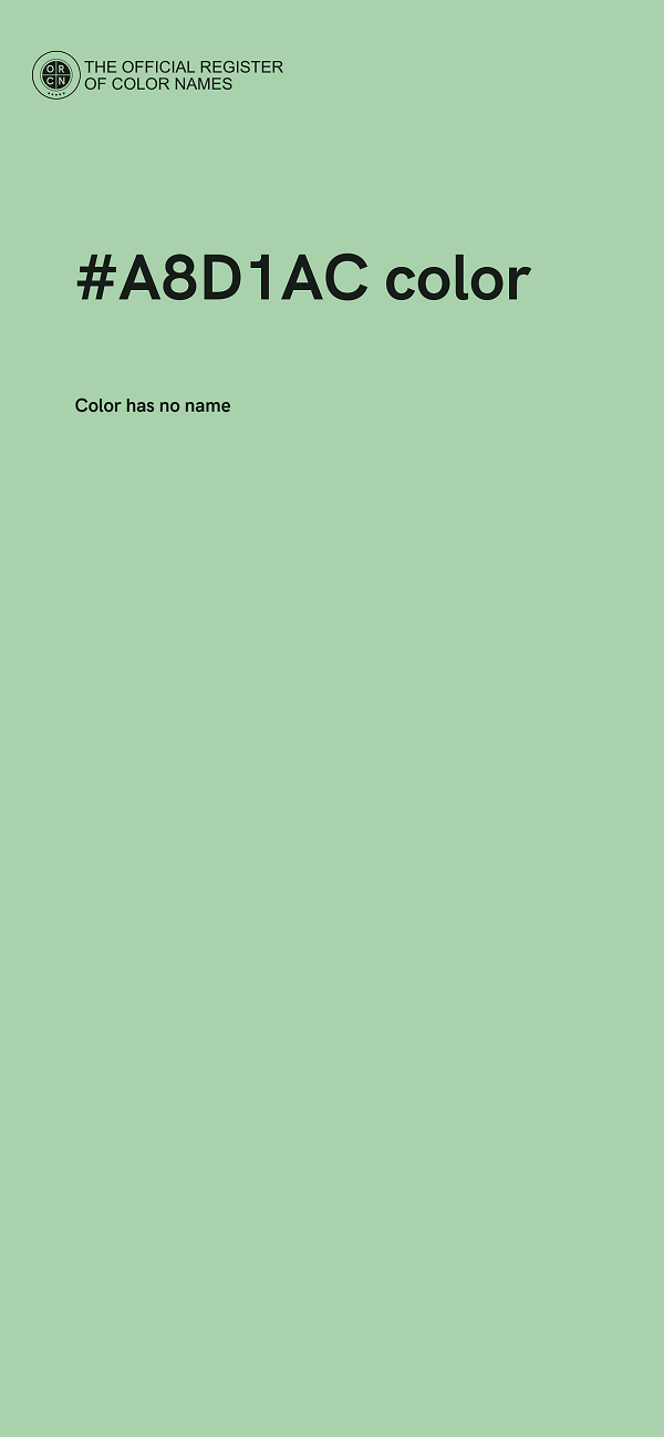 #A8D1AC color image