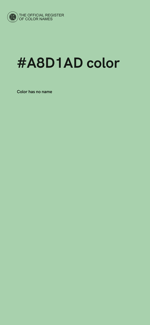 #A8D1AD color image