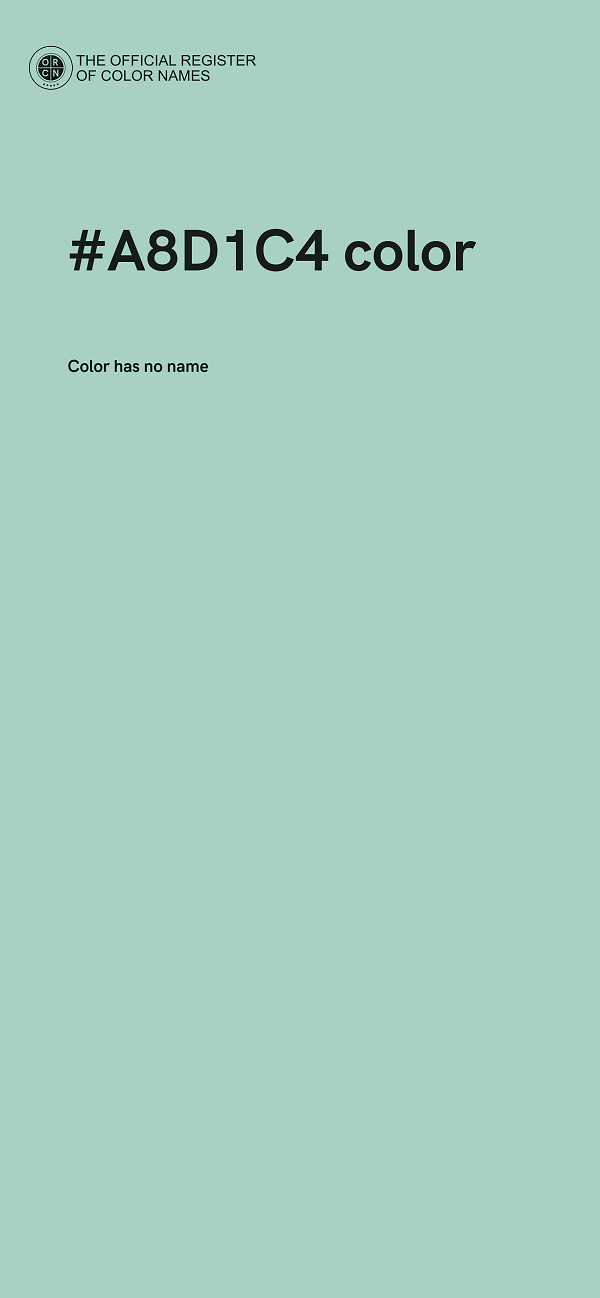 #A8D1C4 color image