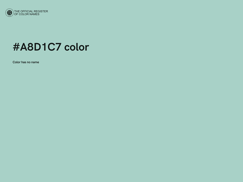 #A8D1C7 color image