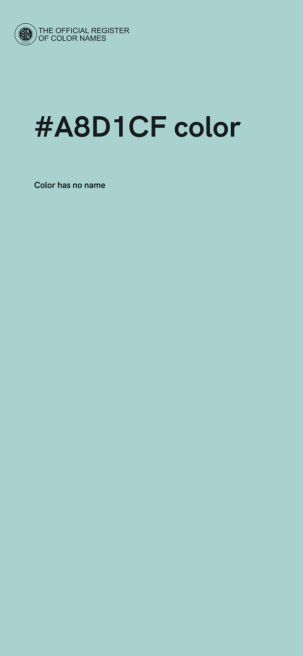 #A8D1CF color image