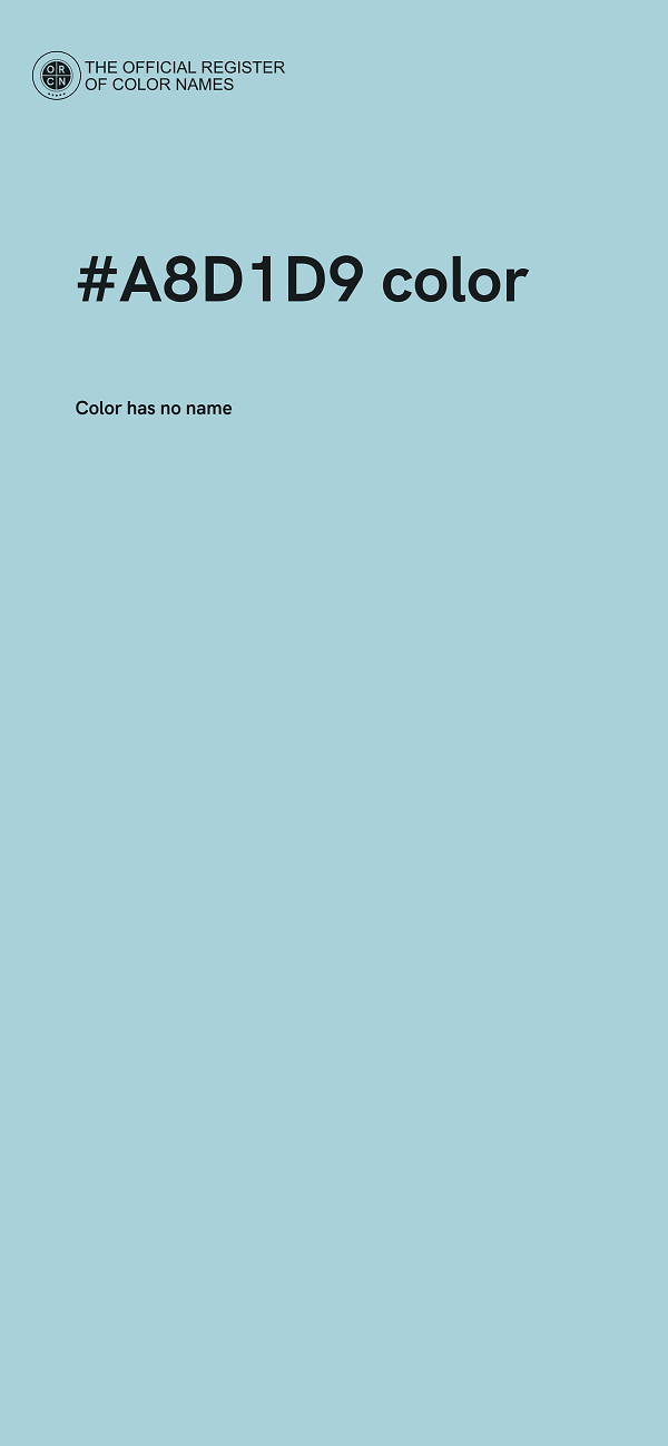 #A8D1D9 color image
