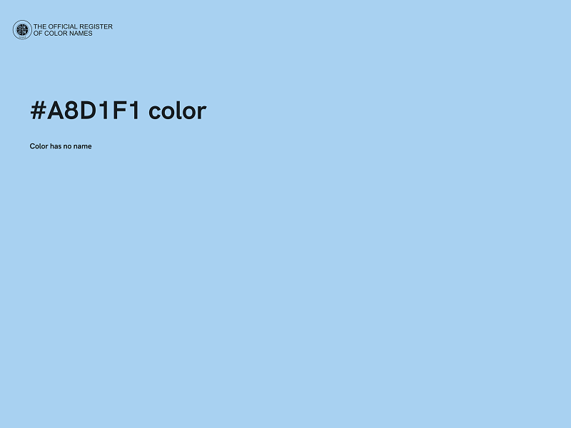 #A8D1F1 color image
