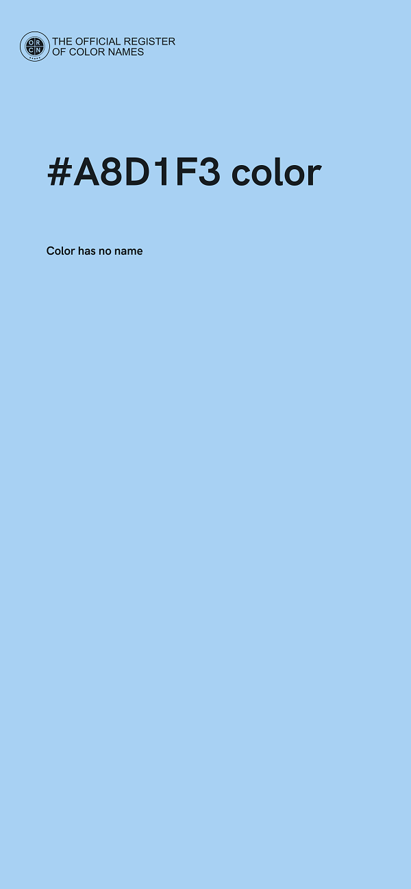#A8D1F3 color image