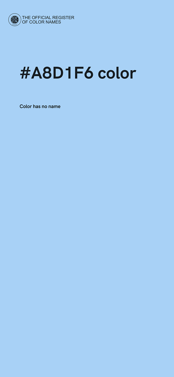 #A8D1F6 color image