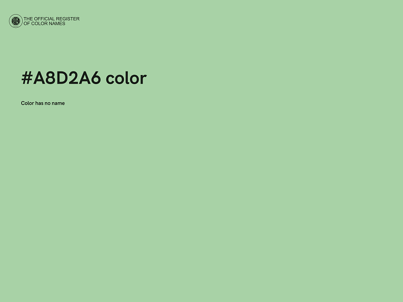 #A8D2A6 color image