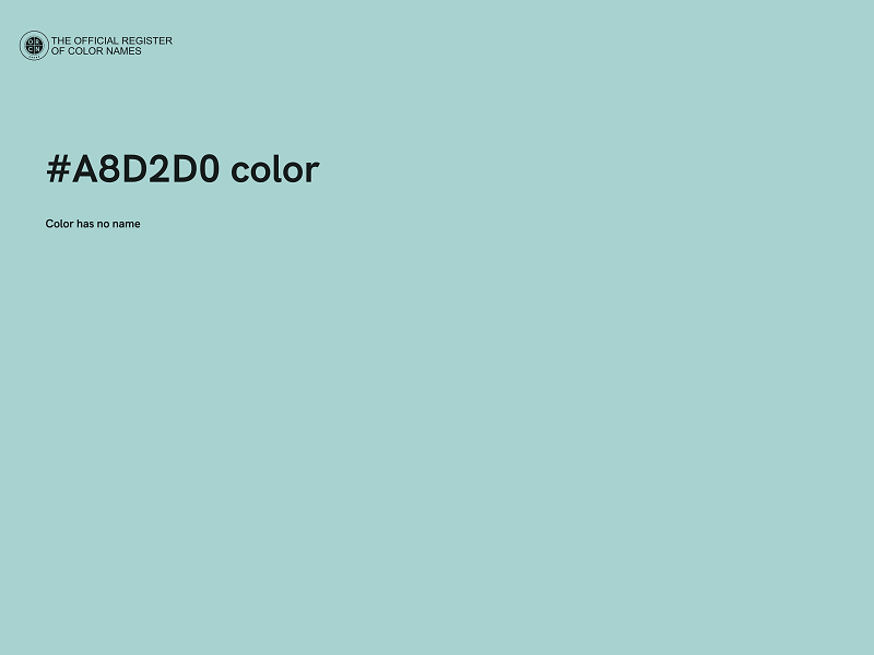 #A8D2D0 color image