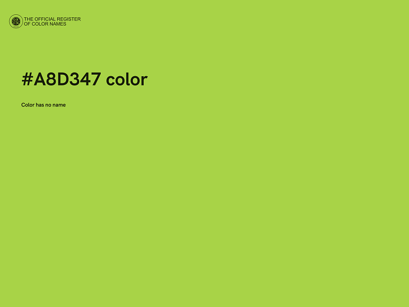 #A8D347 color image
