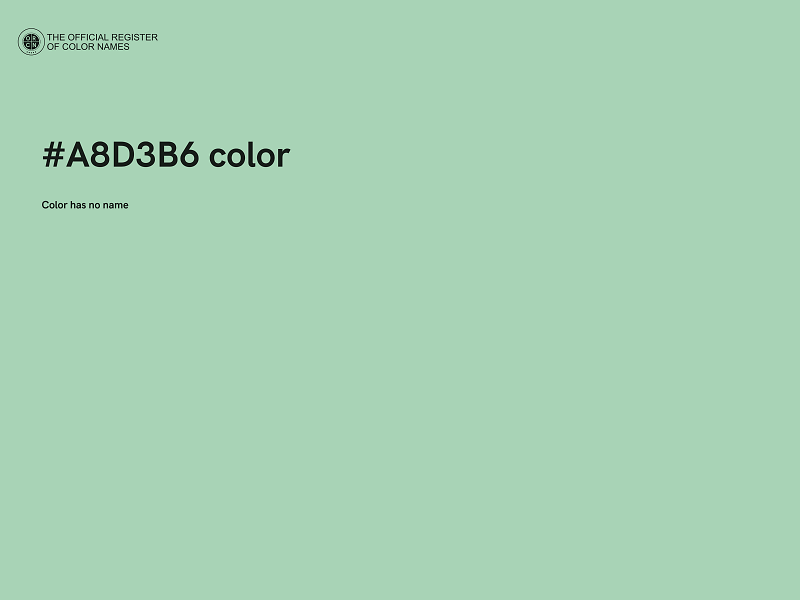 #A8D3B6 color image