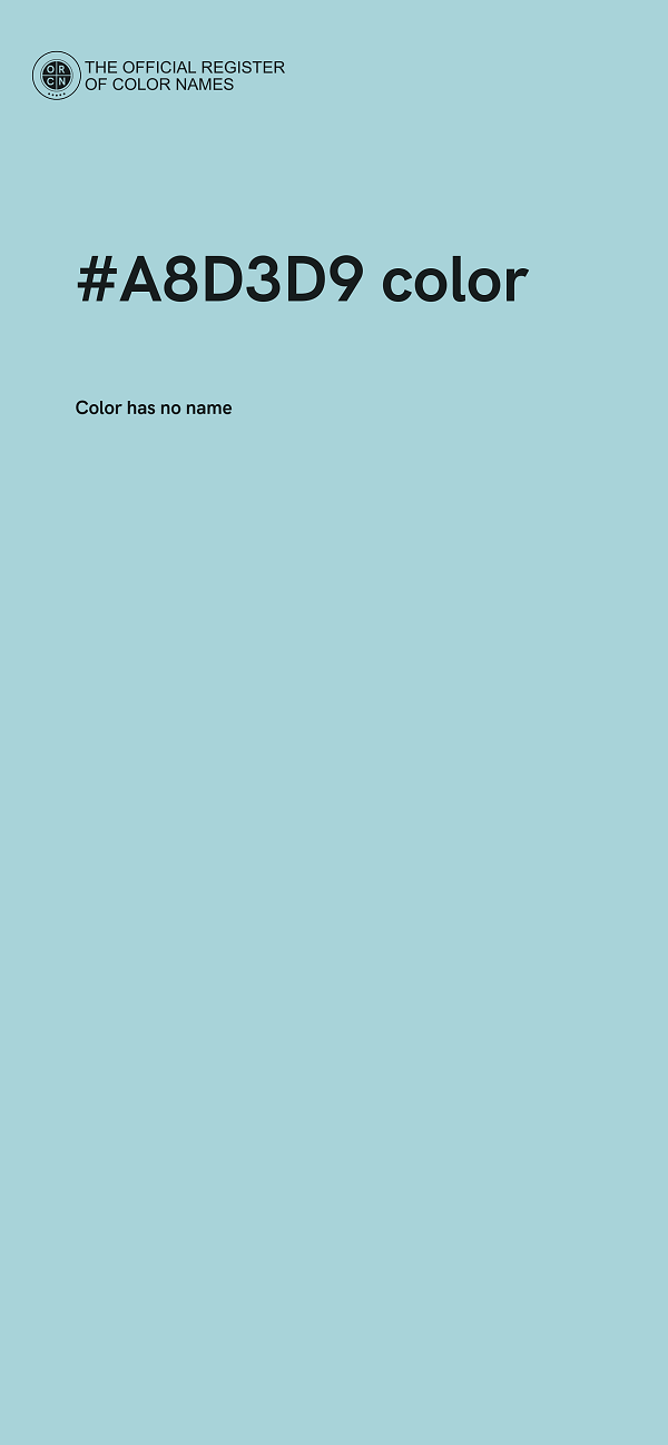 #A8D3D9 color image