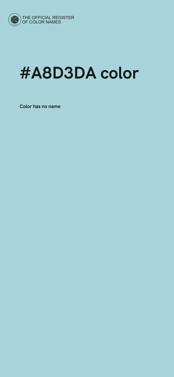 #A8D3DA color image