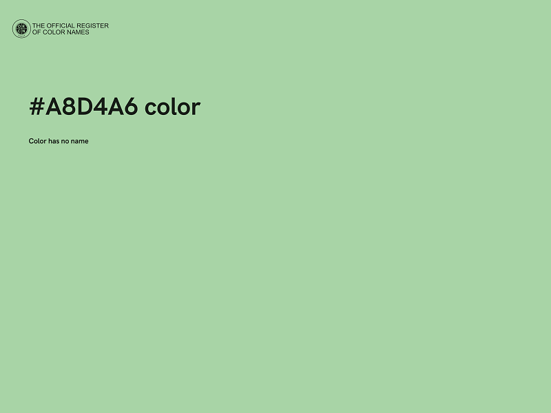 #A8D4A6 color image