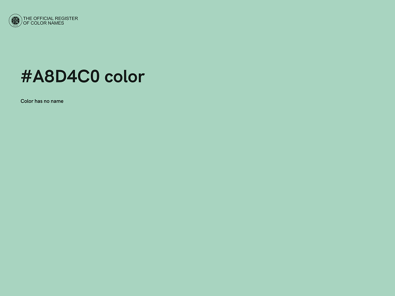 #A8D4C0 color image