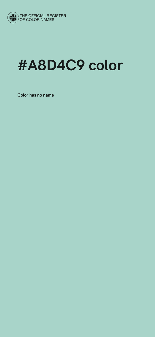 #A8D4C9 color image