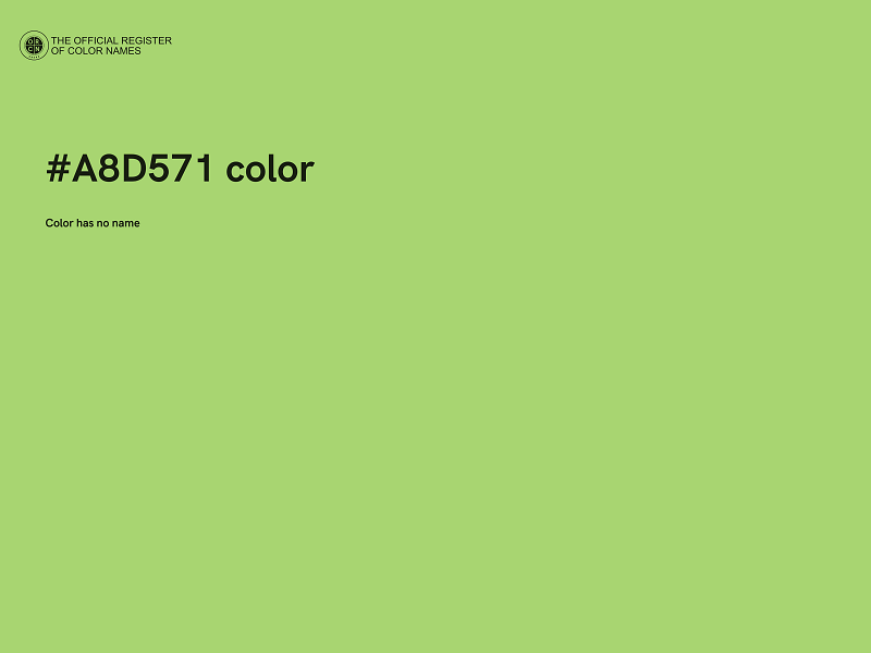 #A8D571 color image