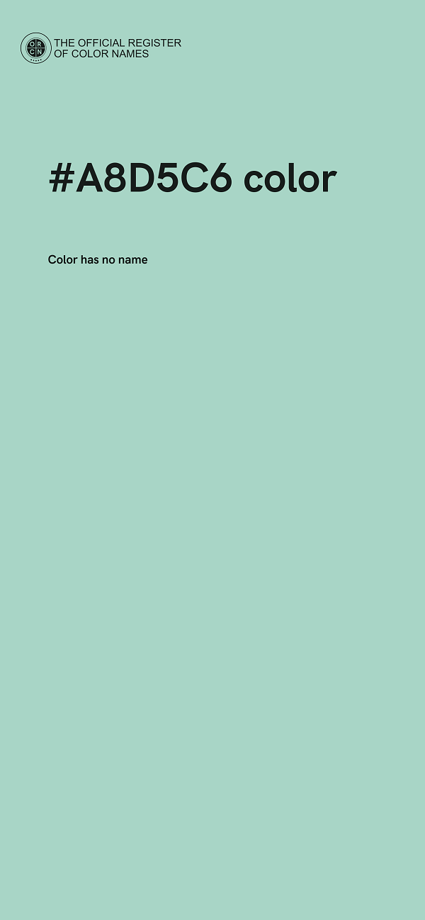 #A8D5C6 color image