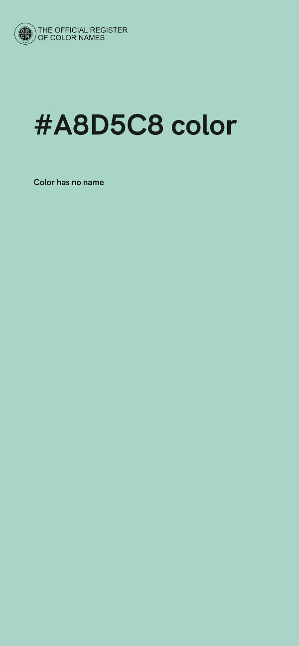 #A8D5C8 color image