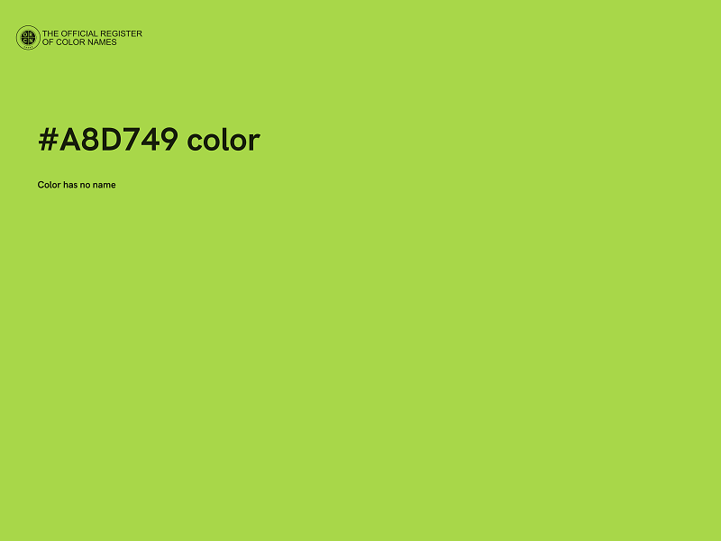 #A8D749 color image