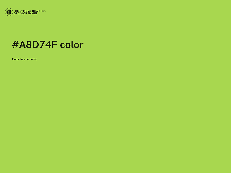#A8D74F color image
