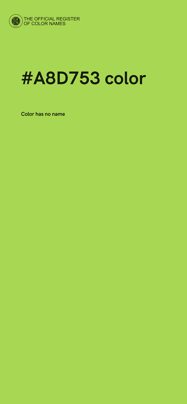 #A8D753 color image